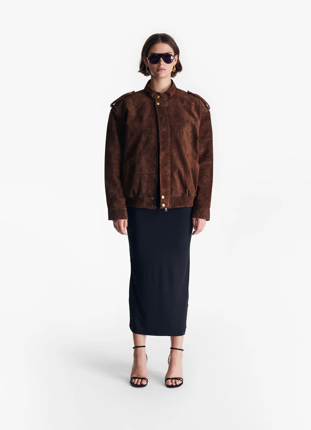 Brown Suede Bomber | DE SAVARY LONDON