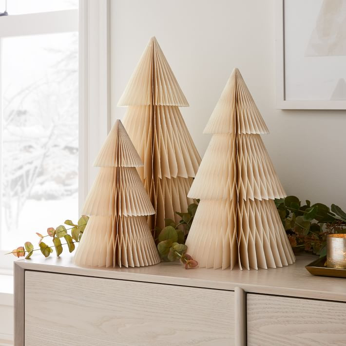 Neutral Accordion Paper Trees | West Elm (US)