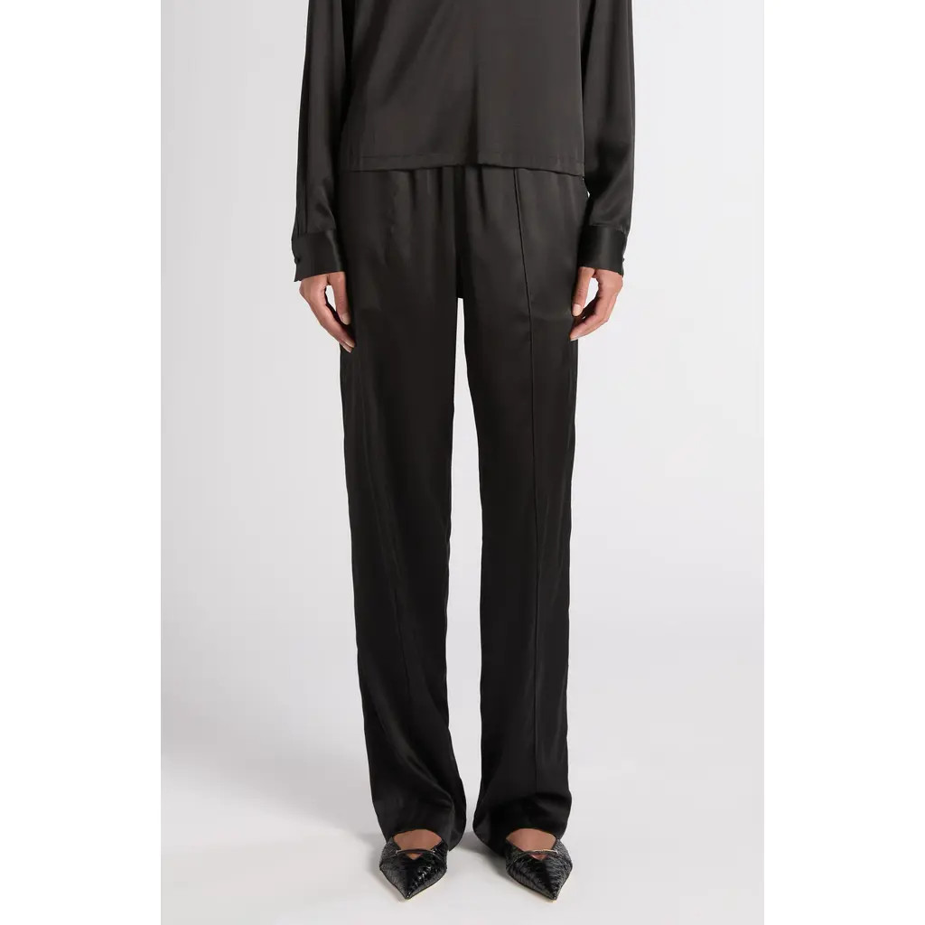 TOM FORD Stretch Silk Satin PJ Pants in Black at Nordstrom, Size Small | Nordstrom
