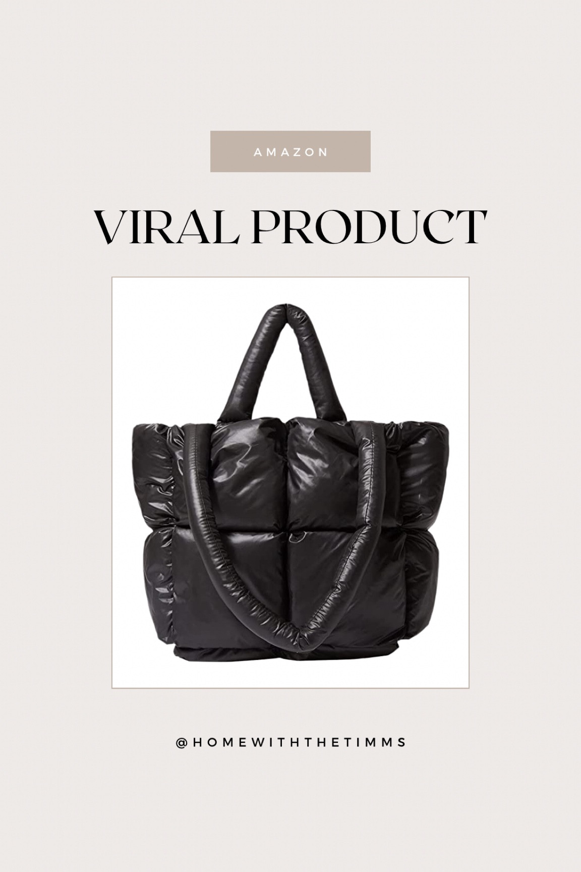 Amazon viral product: Puffy Tote Bag

Tote bag, purse, puffer purse, crossbody bag, travel accessories 

#LTKFind #LTKSeasonal #LTKitbag