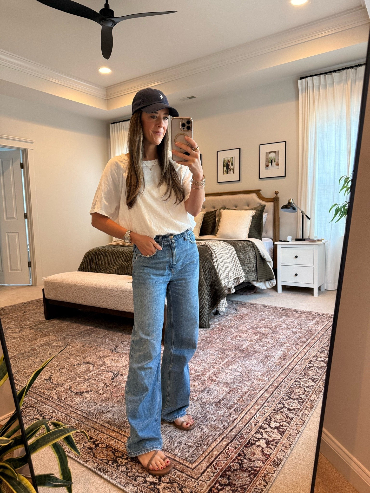 Casual mom look with an easy white boyfriend tee + high rise jeans combo 🤍 This Aerie boyfriend tee is one of the most flattering white tees I’ve tried — relaxed without feeling sloppy. Wearing Abercrombie jeans in 25R and I’m 5’4” for length reference.

#LTKootd #LTKmomlife #LTKgrwm