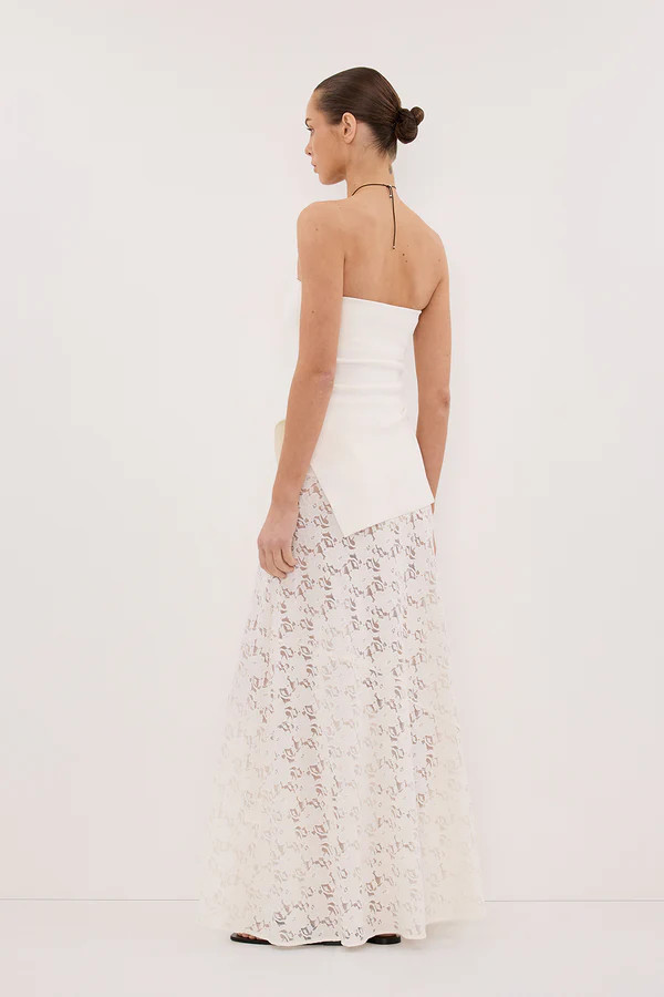 LOULA WHITE LACE SKIRT | DISSH