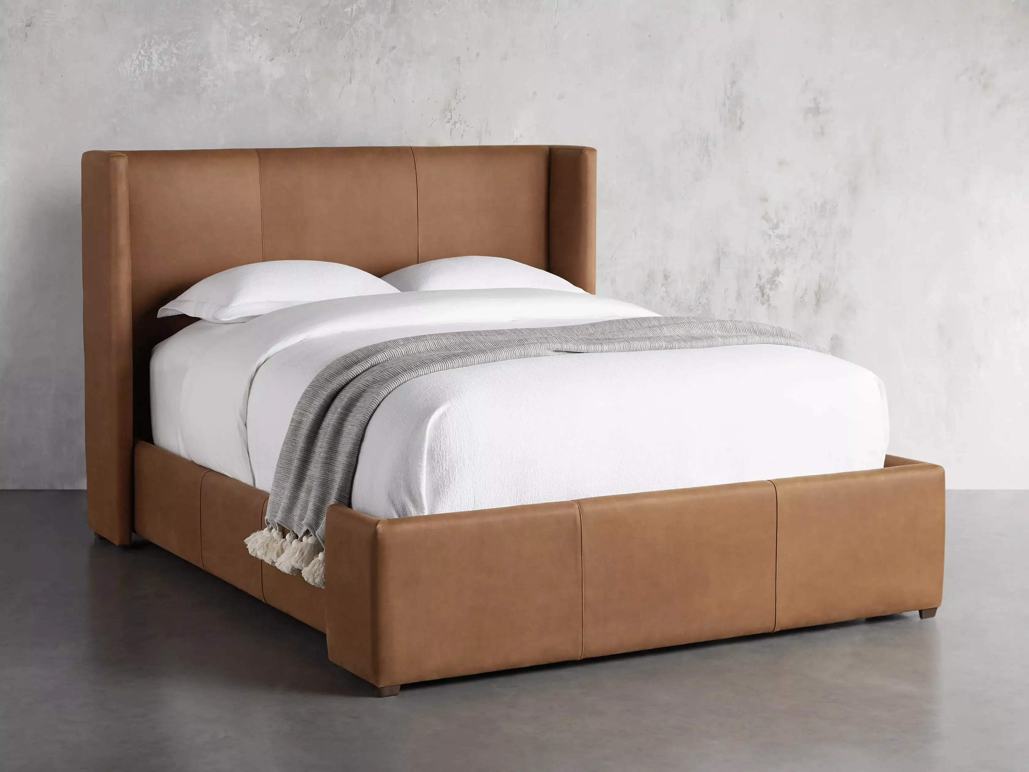 Arhaus leather deals bed