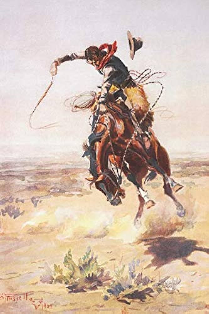 Western Cowboys Journal: With Journal Paper, 200 Pages, 6"x9", A Bad Hoss by Charles Marion Russell | Amazon (US)