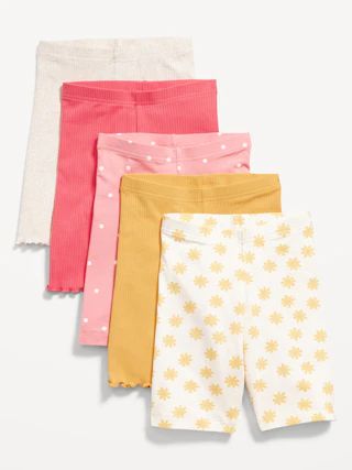 Long Biker Shorts Variety 5-Pack for Girls | Old Navy (US)