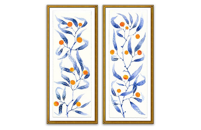 Gabby Malpas, Blue Border I & II | One Kings Lane
