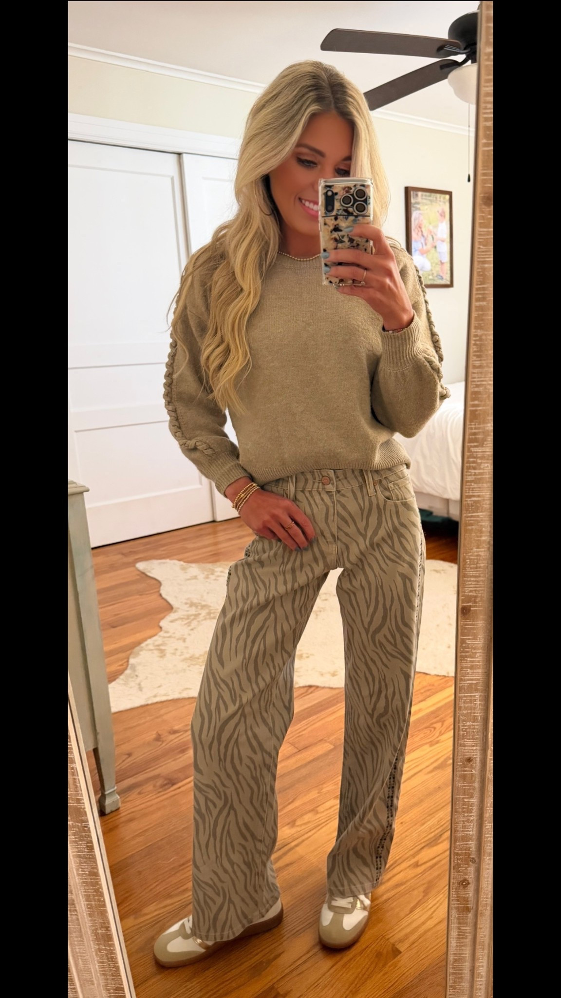 Wearing size 24 in these super comfy adorable jeans!  Recommend sizing down if unsure!  And they are ON SALE!  Can pair with so many diff top options and dress up or down!
#designsbayli22 #womensfashion #salealert #jeans #zebraprint #fashion #under100 #womensclothing #jeans #sweaters

#LTKootd #LTKSaleAlert #LTKFindsUnder100