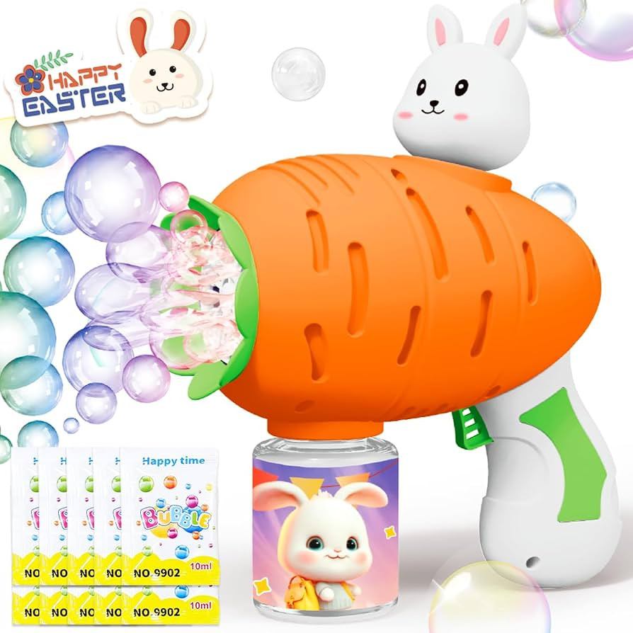 VodeDrge Easter Basket Stuffers for Toddler, Bunny Easter Gifts Bubble Gun for Toddlers 1-3, East... | Amazon (US)