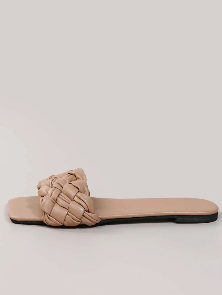 Minimalist Braided Design Slide Sandals | SHEIN