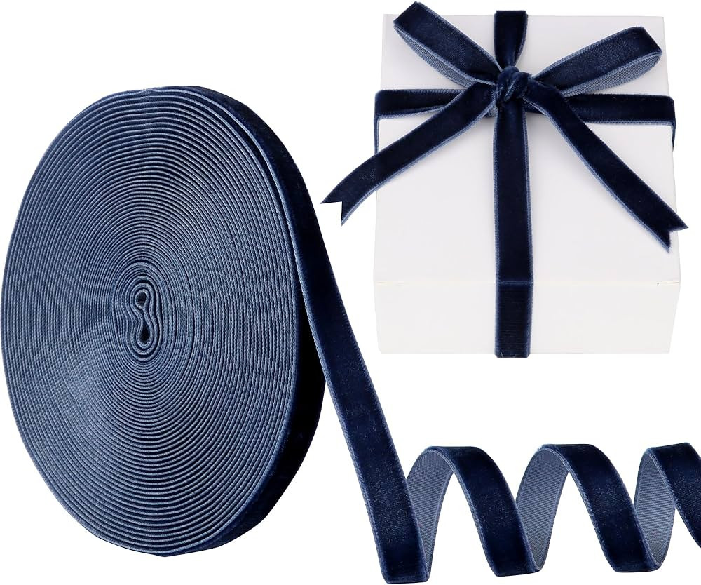 3/8 Inch Velvet Ribbon 10 Yards LVYOUIF Single-Sided Velvet Ribbon Trim Perfect for Christmas Tre... | Amazon (US)