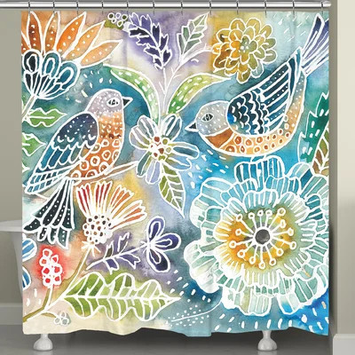 Happy Birds Shower Curtain | Wayfair North America