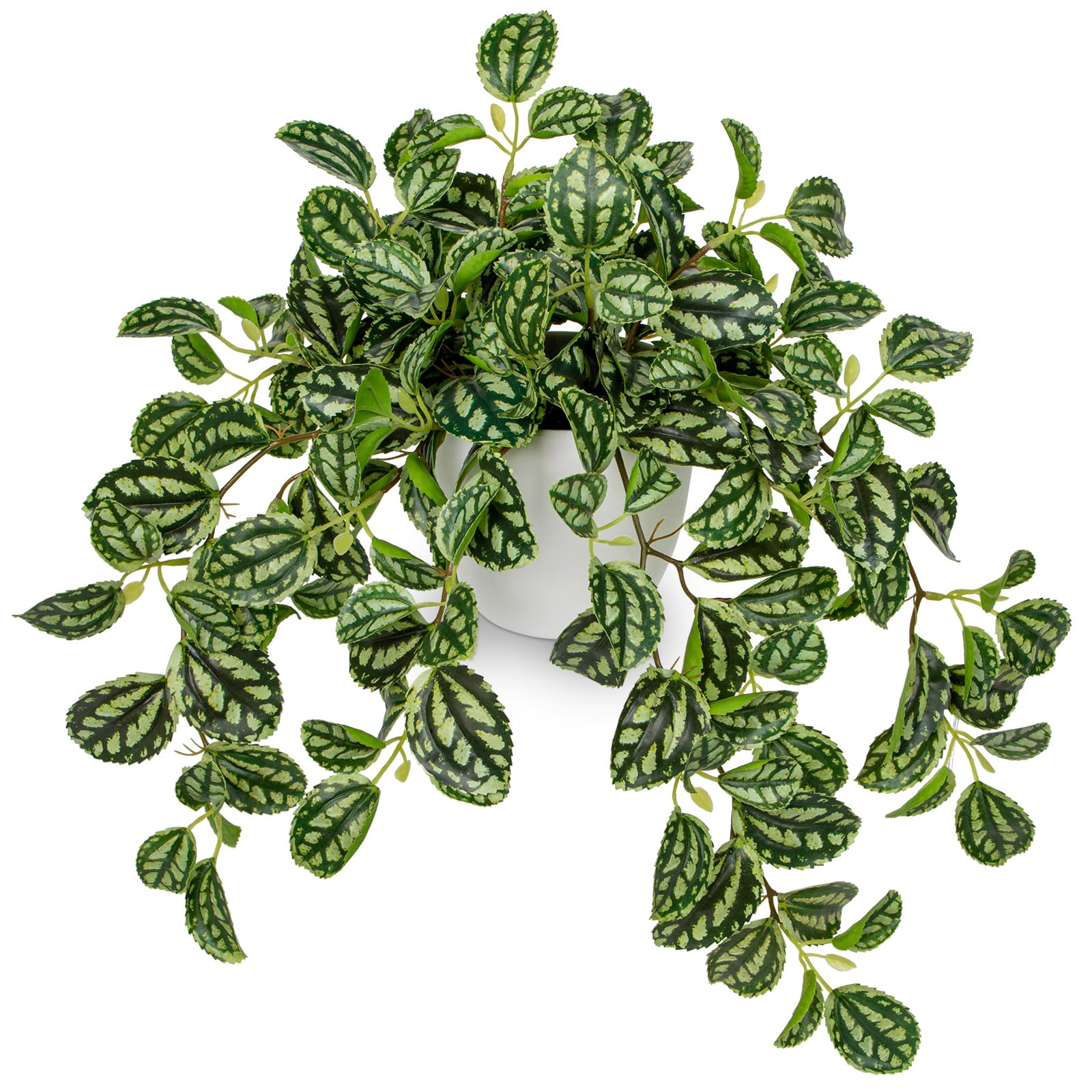 Briful Fake Plants Indoor Artificial Potted Silk Plants Faux Watermelon Peperomia Trailing Vine P... | Amazon (US)