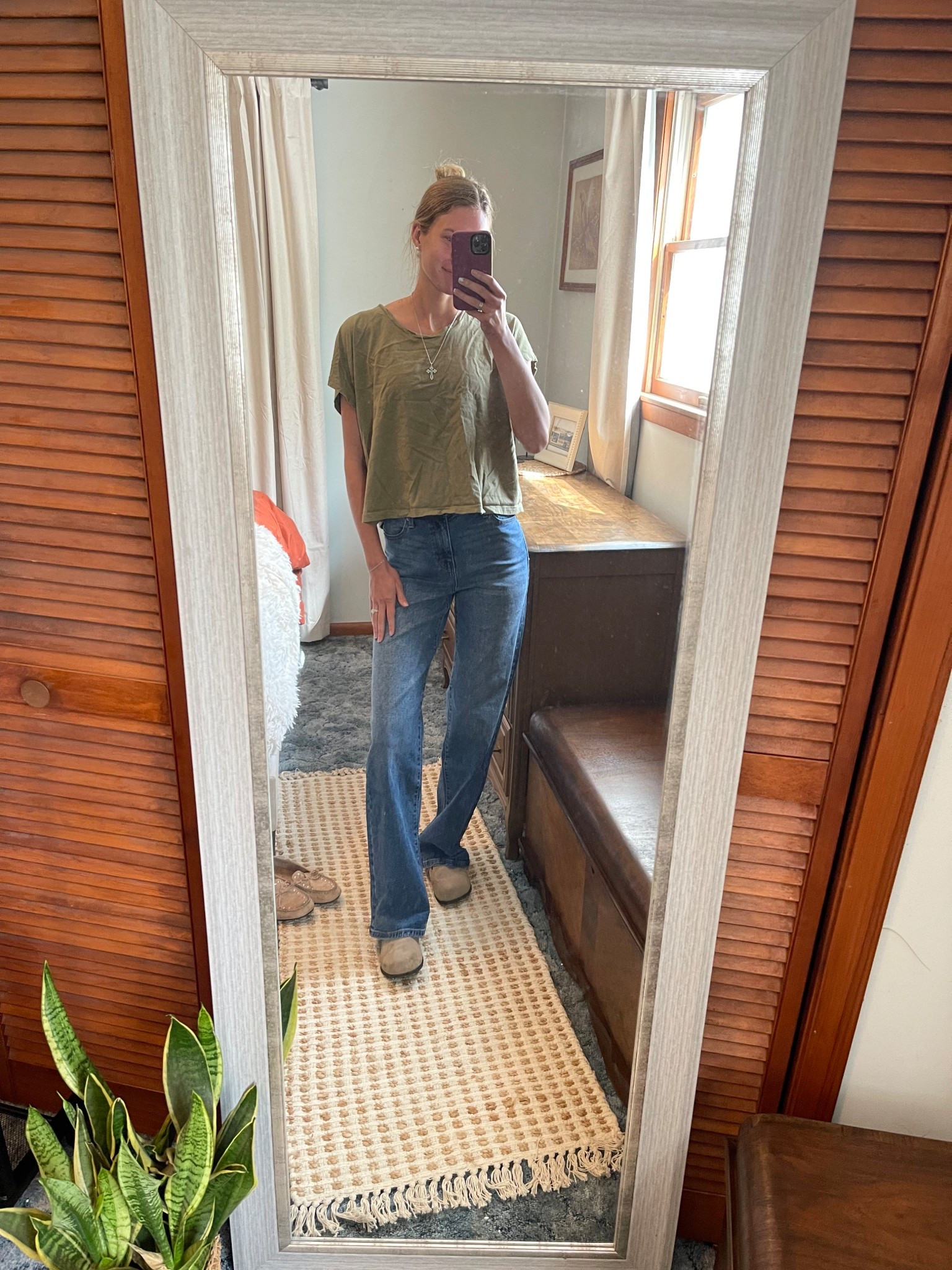Simple Fall Transition outfit featuring new Walmart wide leg jeans. Wearing a size XS long. Shirt is Hanes 100% cotton boxy tee size M for an oversized fit. Hard to believe these are under $20  

#LTKFindsUnder50 #LTKSaleAlert #LTKFallSale
