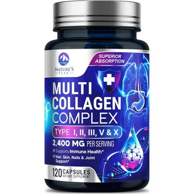 Collagen Peptides for Women & Men - Hydrolyzed Supplement for Skin Bone Support - 120 Capsules By Nature's Peak | Target