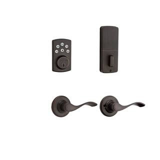 Kwikset Powerbolt2 Venetian Bronze Single Cylinder Keypad Electronic Deadbolt Featuring SmartKey ... | The Home Depot