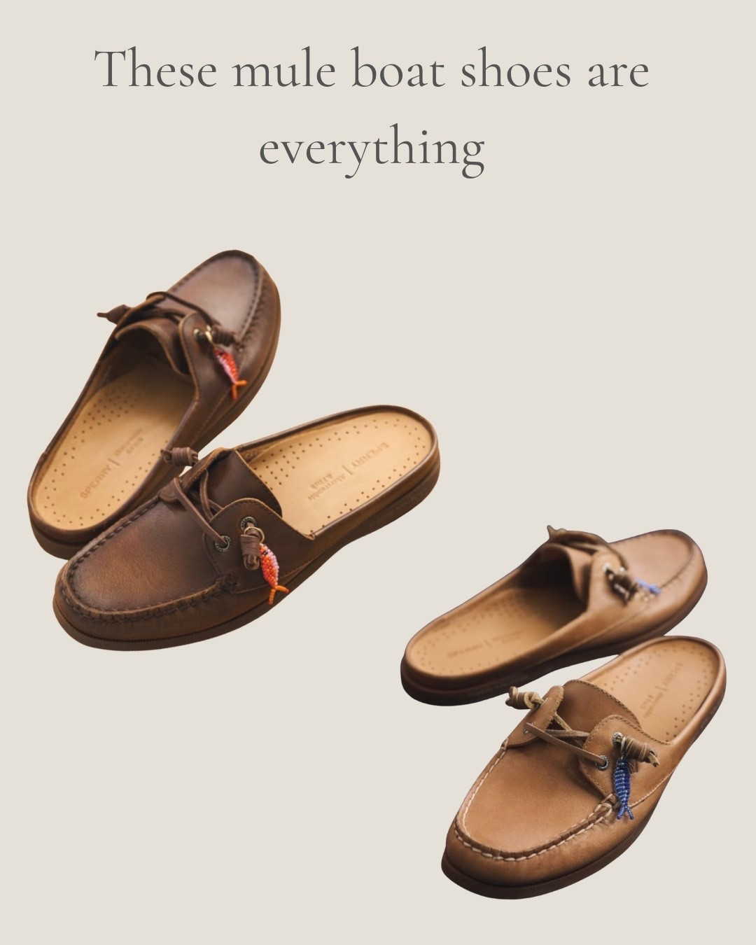 These mule boat shoes are everything! 