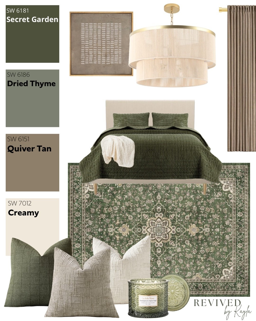 Green and brown room design mood board 🌿🤍 

#bedroom #decor #home #homeinspo #homedecorideas #bedroomdecor #bedroomdesign #greendecor #homeideas #roomdecor #roomdesign #moodboard #modern #cozy #traditional #neutral 

#LTKHome #LTKFindsUnder100 #LTKFindsUnder50