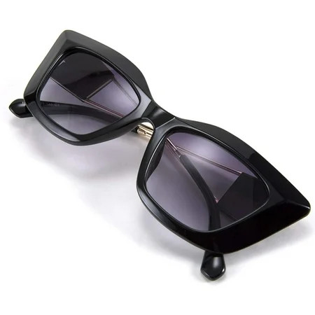 QWZNDZG Retro Thick Square Cateye Sunglasses Women Men ARIZONA DREAM Metal Temple B2710 | Walmart (US)