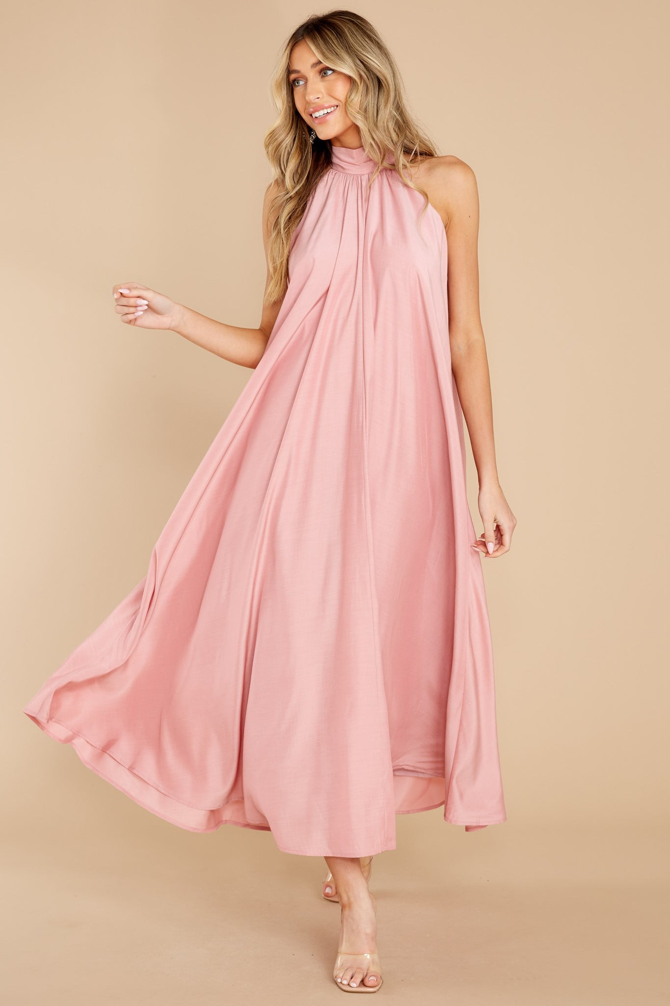 Worth Every Penny Rose Pink Maxi Dress | Red Dress 