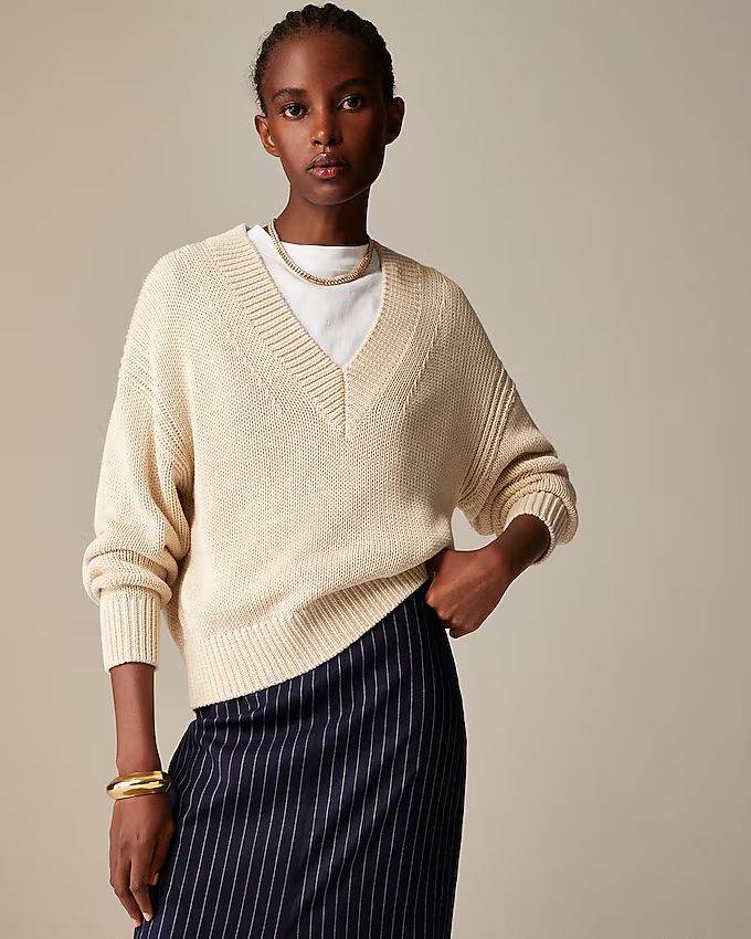 Relaxed V-neck sweater | J. Crew US