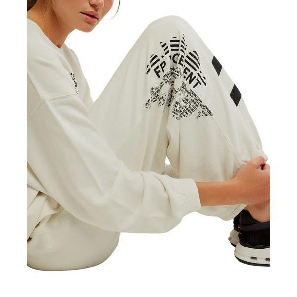 Women's FP Movement All Star Logo Pants XLarge Ivory Black | Scheels Sports