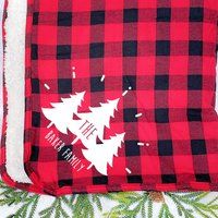 Custom Christmas Blanket - Cozy Sherpa Throw Winter Home Decor Buffalo Check Plaid Personalized Holi | Etsy (US)