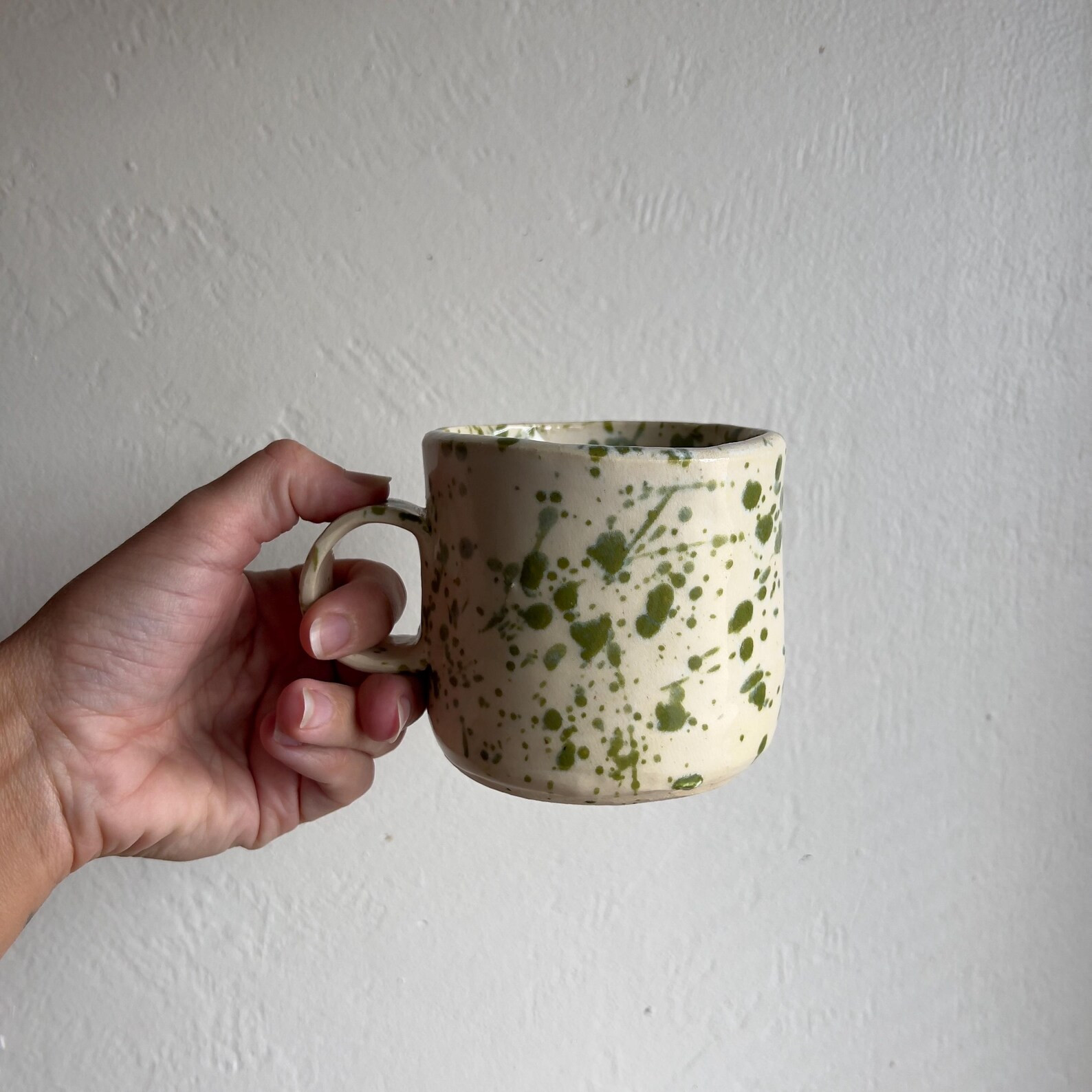 12oz Splatter Mug Handmade Hand Built Slab Rolled Large Coffee Tea Mug - Etsy | Etsy (US)