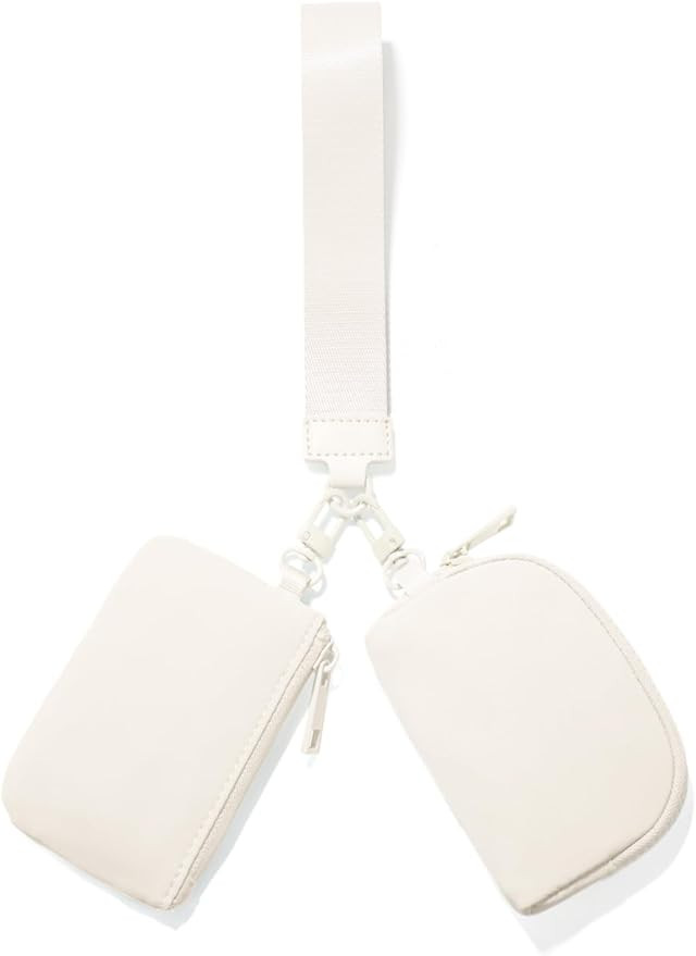 Mini Zip Around Wristlet Wallets for Women Small Portable Coin Purse Dual Pouch Keychain Wristlet... | Amazon (US)