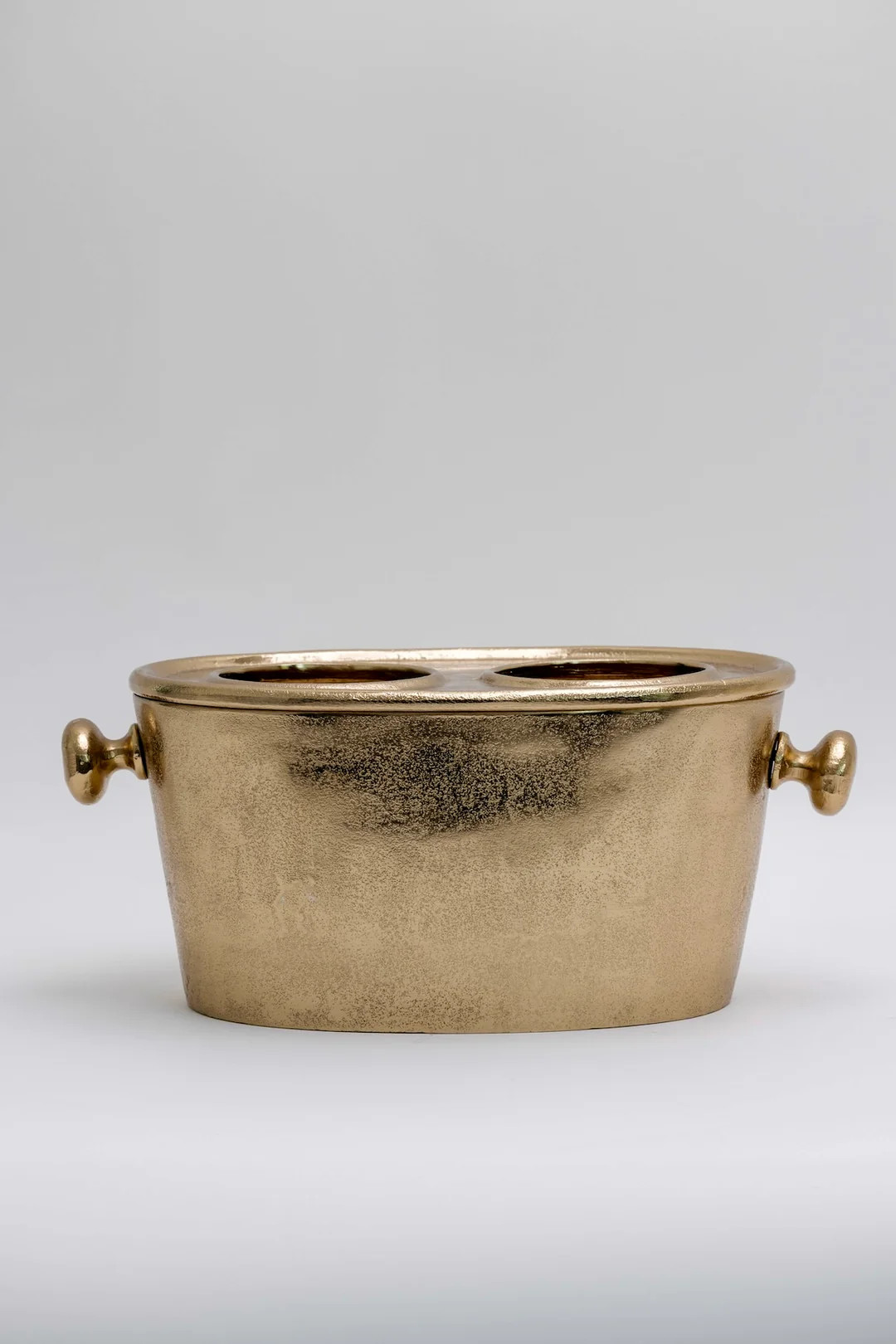 2-Bottle Metal Wine Holder - Gold | THELIFESTYLEDCO