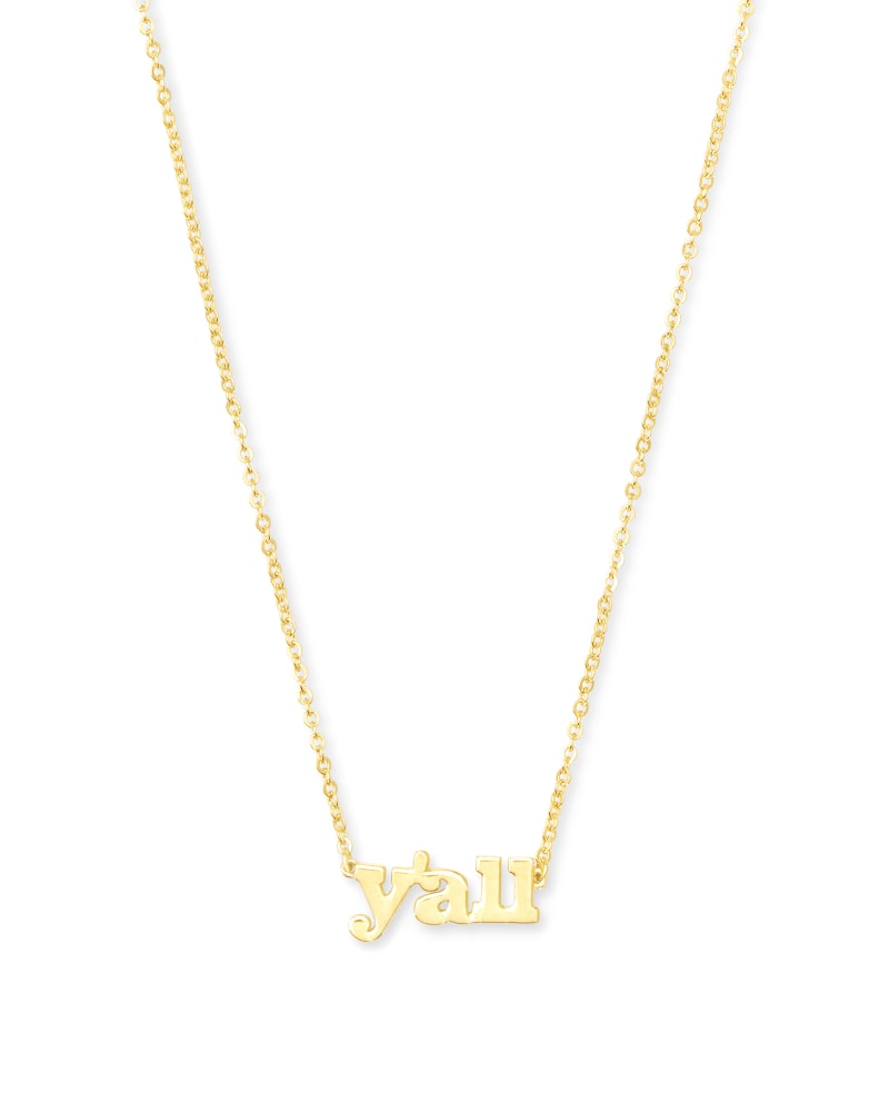 Y'all Pendant Necklace in 18k Gold Vermeil | Kendra Scott