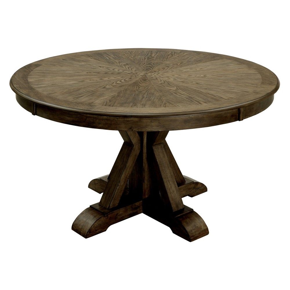 Iohomes Jellison Transitional Round Dining Table Light Oak - HOMES: Inside + Out | Target