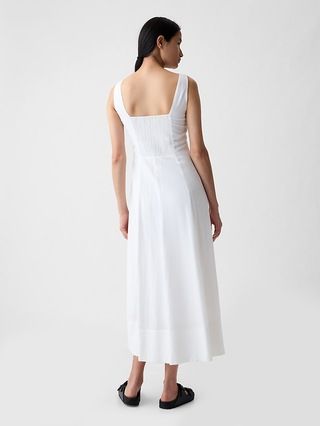 Linen-Blend Midi Dress | Gap (CA)