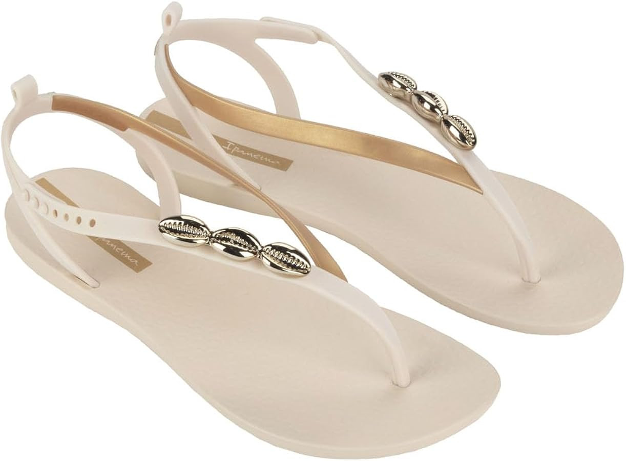 Ipanema Salty Womens Sandals - Lace Up Sandals for Women, Dressy Sandals with Sea Shells, T-Strap... | Amazon (US)