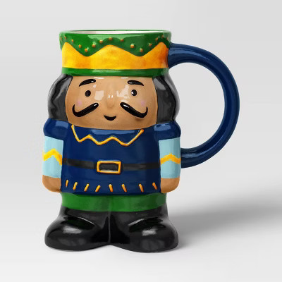 16oz Christmas Earthenware Figural Nutcracker Mug Light Skin - Wondershop™ | Target