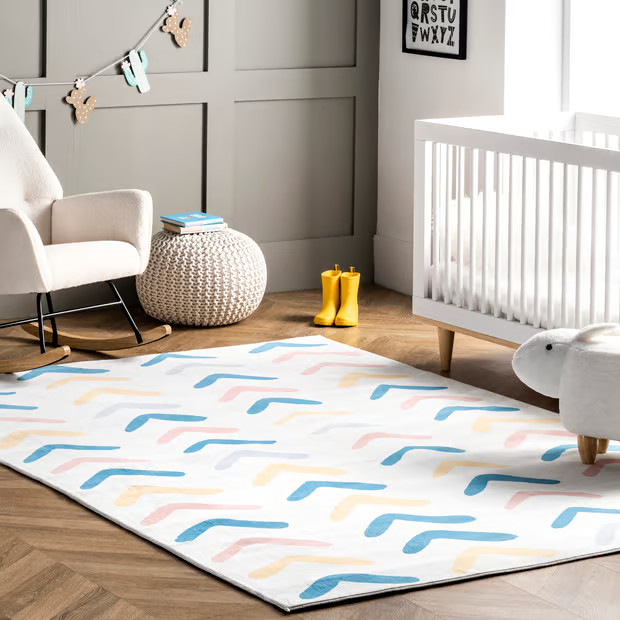 Daydream Pastel Chevrons Nursery Multi Rug | Rugs USA