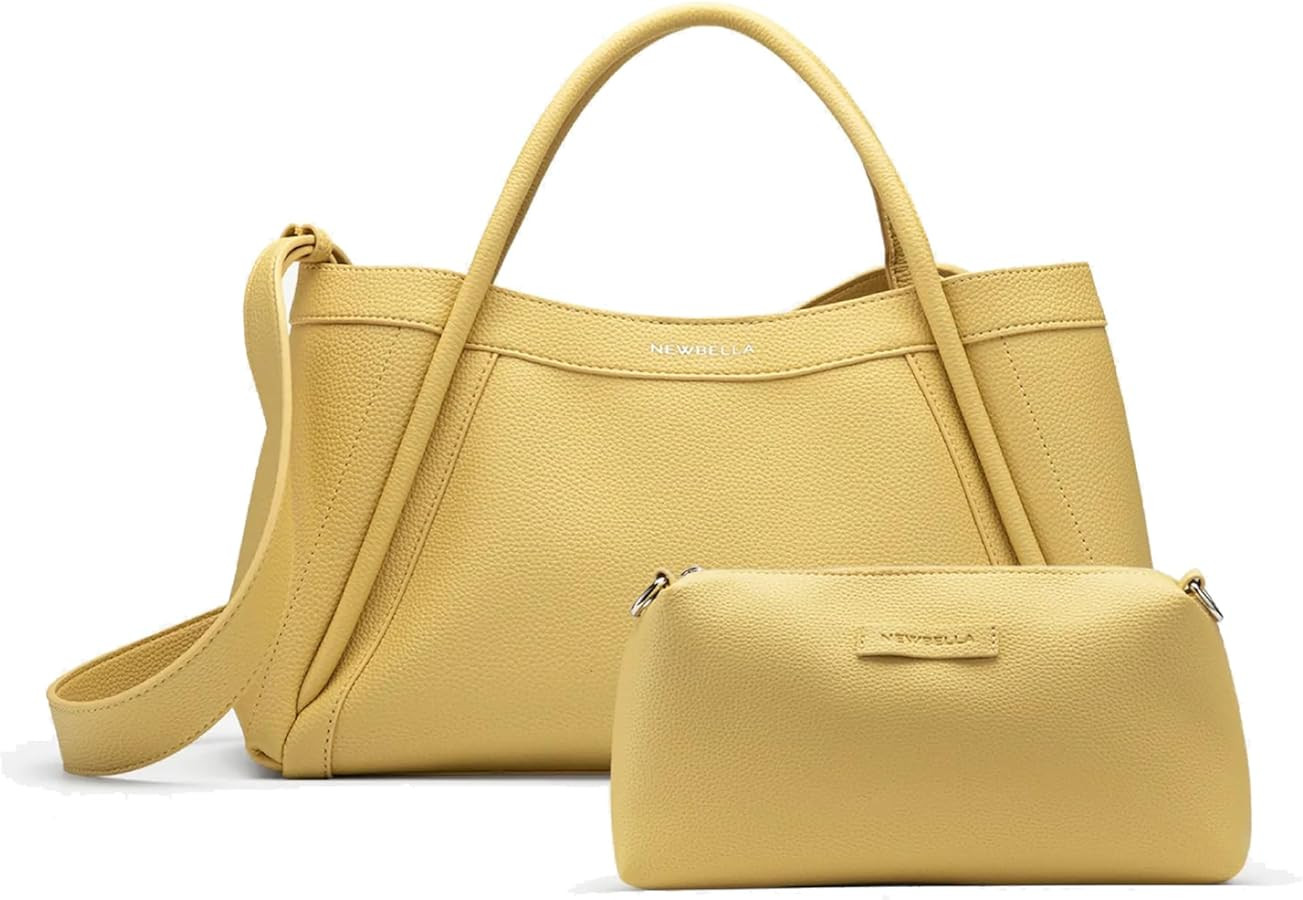 Vegan Leather Tote Bag for Women, Hobo Shoulder Bag, Crossbody Handbag with Matching Purse, Styli... | Amazon (US)