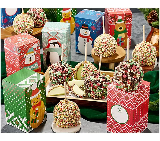 Mrs. Prindables (10) Large Holiday Apples with Gift Boxes | QVC