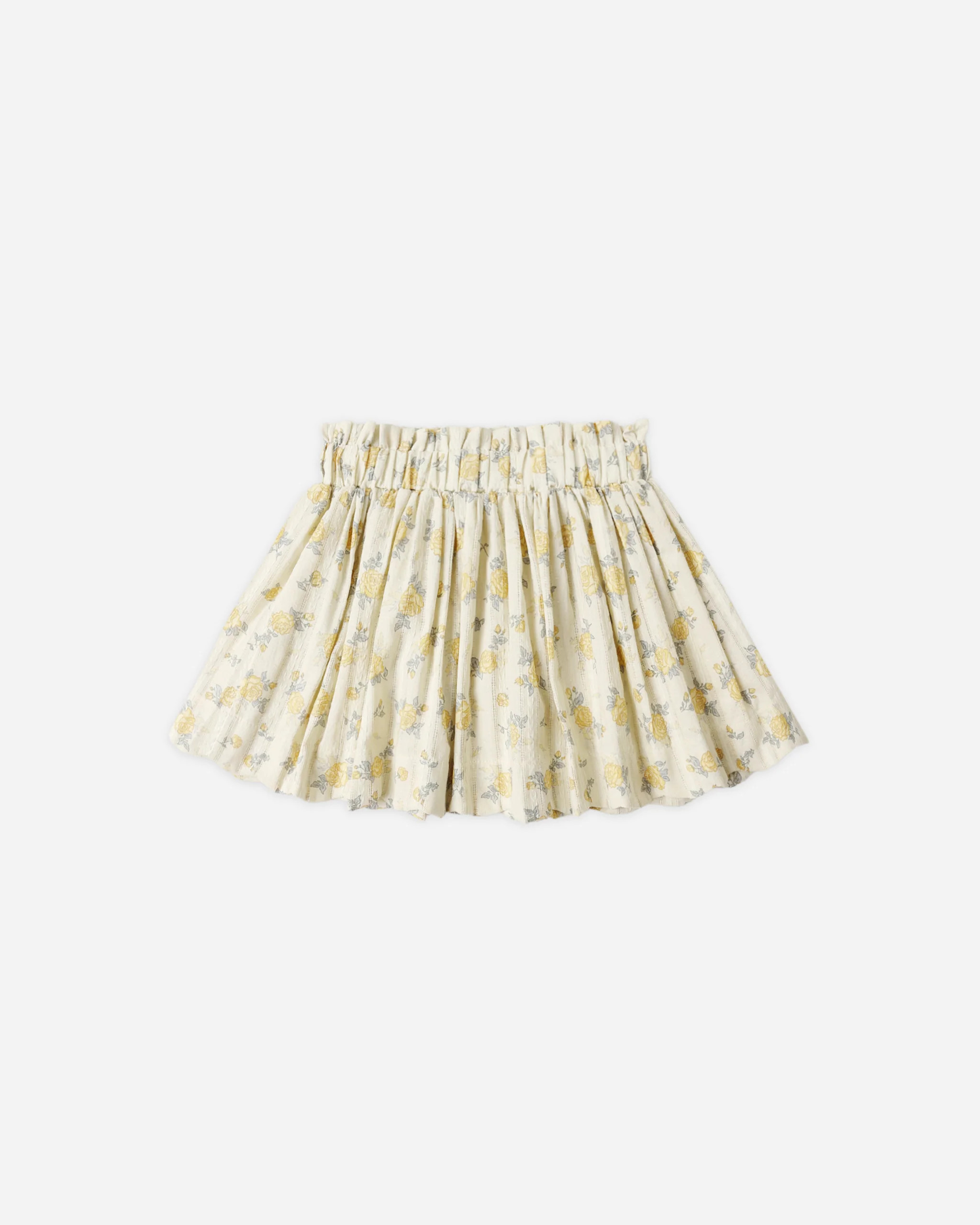 Lenny Skirt Lemon Ditsy Flower | Rylee + Cru