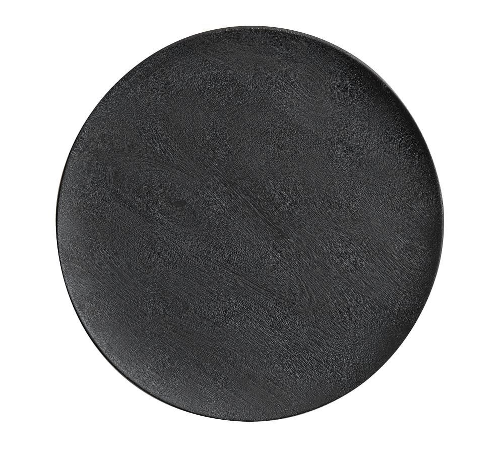 Chateau Acacia Wood Charger Plate - Black | Pottery Barn (US)