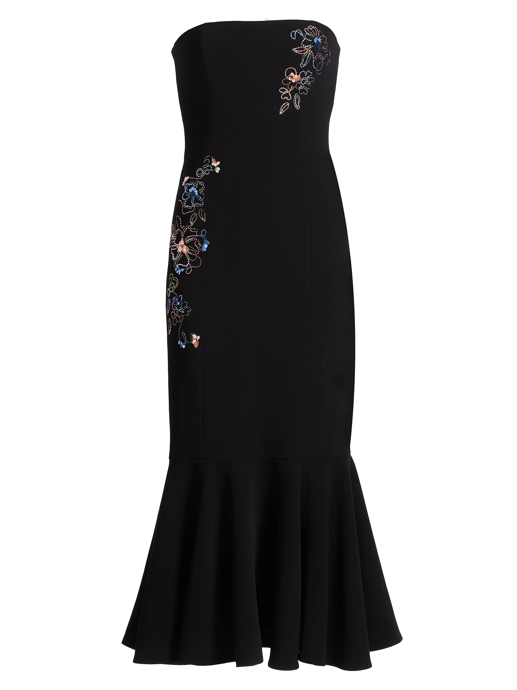 Juniper Blooming Linework Fishtail Midi-Dress | Saks Fifth Avenue