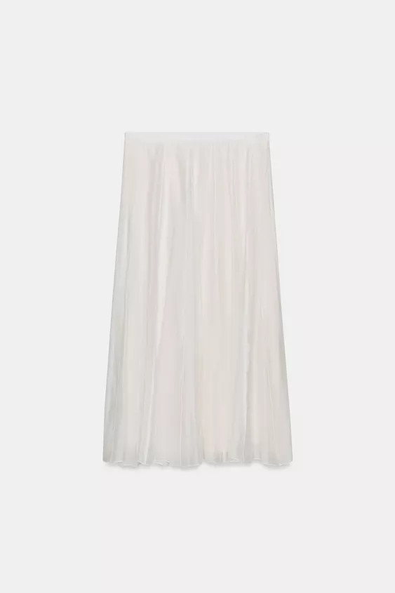 FLOWY COMBINATION SKIRT ZW COLLECTION | Zara US