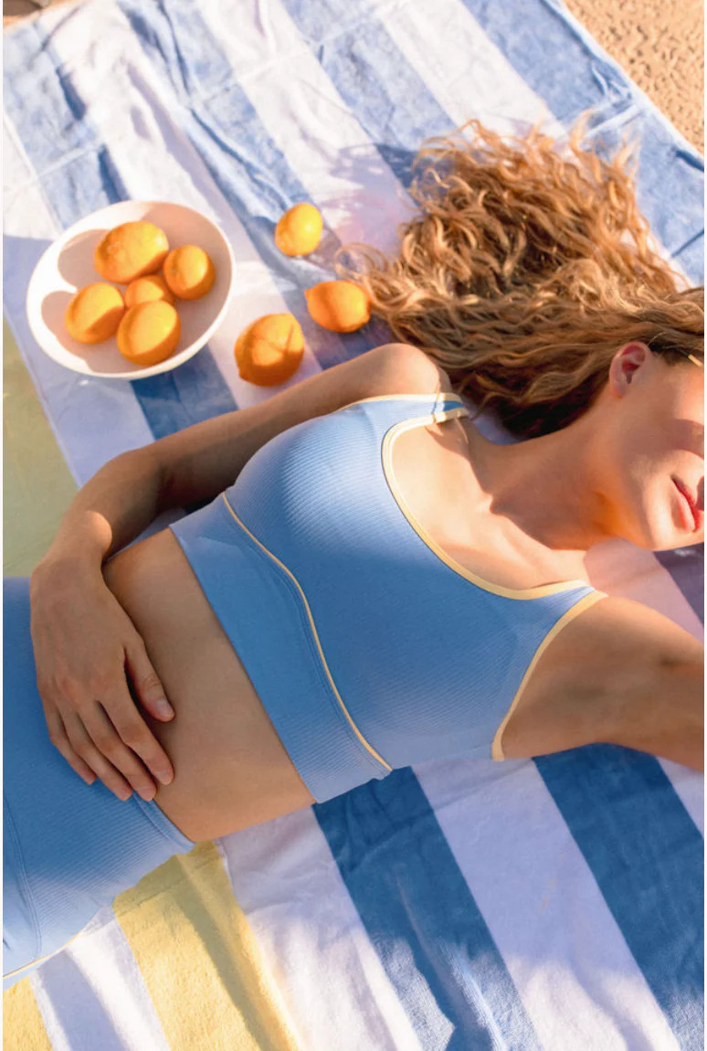 Power Piped Ribbed Bra | Salt Project