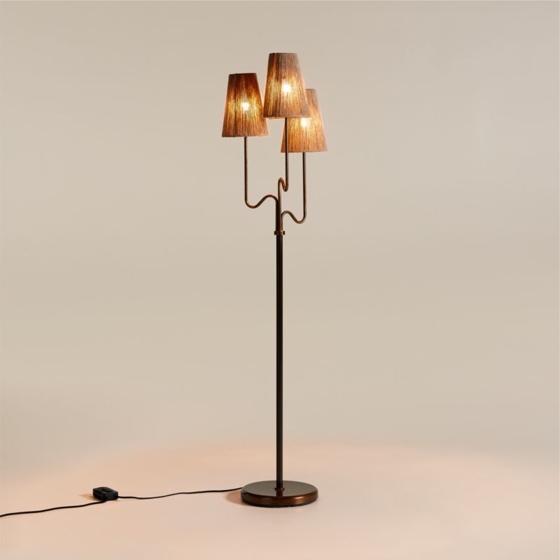 Ellery 3-Light Floor Lamp by Jake Arnold + Reviews | Crate & Barrel | Crate & Barrel