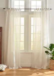 Elrene Vienna Tie-Top Sheer Window Curtain | Belk