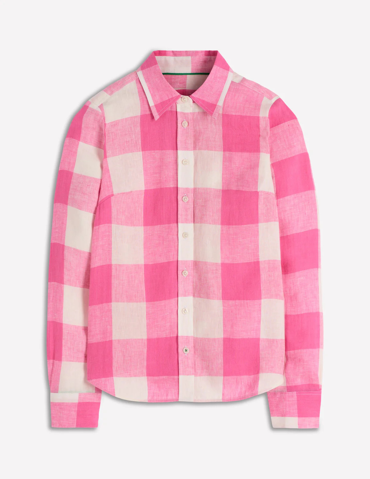 Sienna Linen Shirt-Pink Gingham | Boden (US)