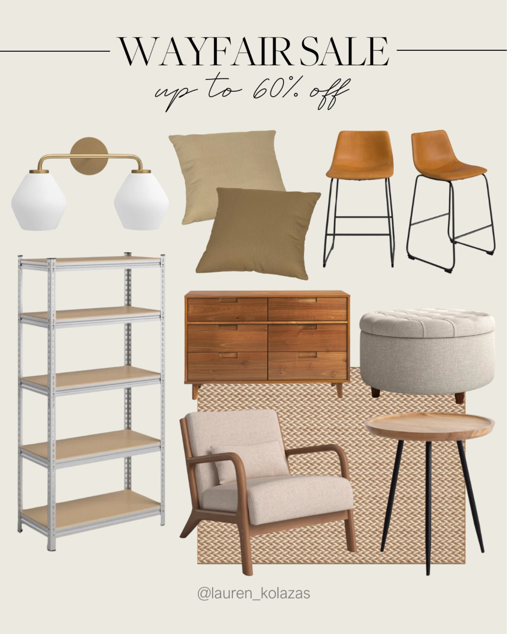 Get a hold of these exciting deals for your next home renovation: a storage organizer, bathroom lighting, bar stools, upholstered ottoman chair, coffee table, woven rug, and more!
#onsalenow #furniturefinds #homerefresh #modernorganic

#LTKHome #LTKSaleAlert #LTKStyleTip