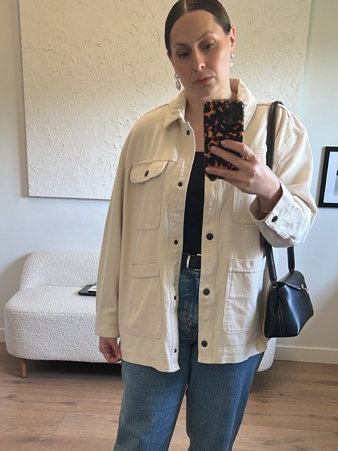 Current fave outfit featuring that toteme jacket dupe, spring outfit inspo, midsize spring outfit 

#LTKmidsize #LTKstyletip