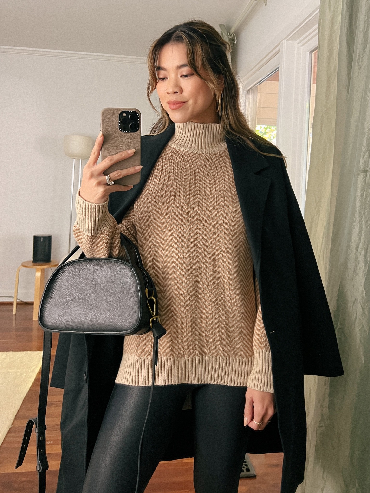 Able patterned sweater with SPANX black leather leggings 

Top: XXS/XS
Pants: 00/0
Shoes: 6

#leggings
#leatherleggings
#fallfashion
#fallstyle
#falloutfits
#able  
#booties 
#datenight
#sweater 
#revolve
#spanx  
#workwear
#businesscasual 

#LTKworkwear #LTKstyletip #LTKSeasonal