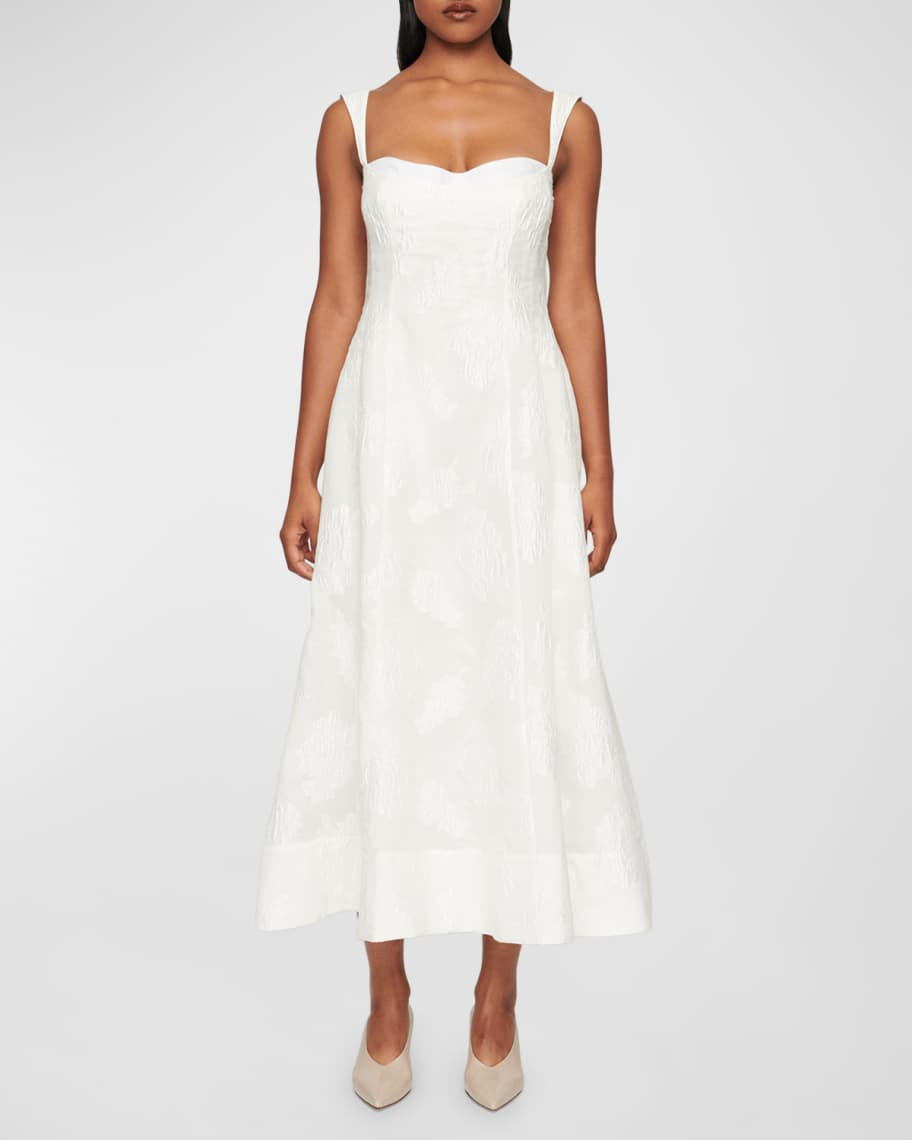 CLEA Emilia Jacquard Midi Dress | Neiman Marcus