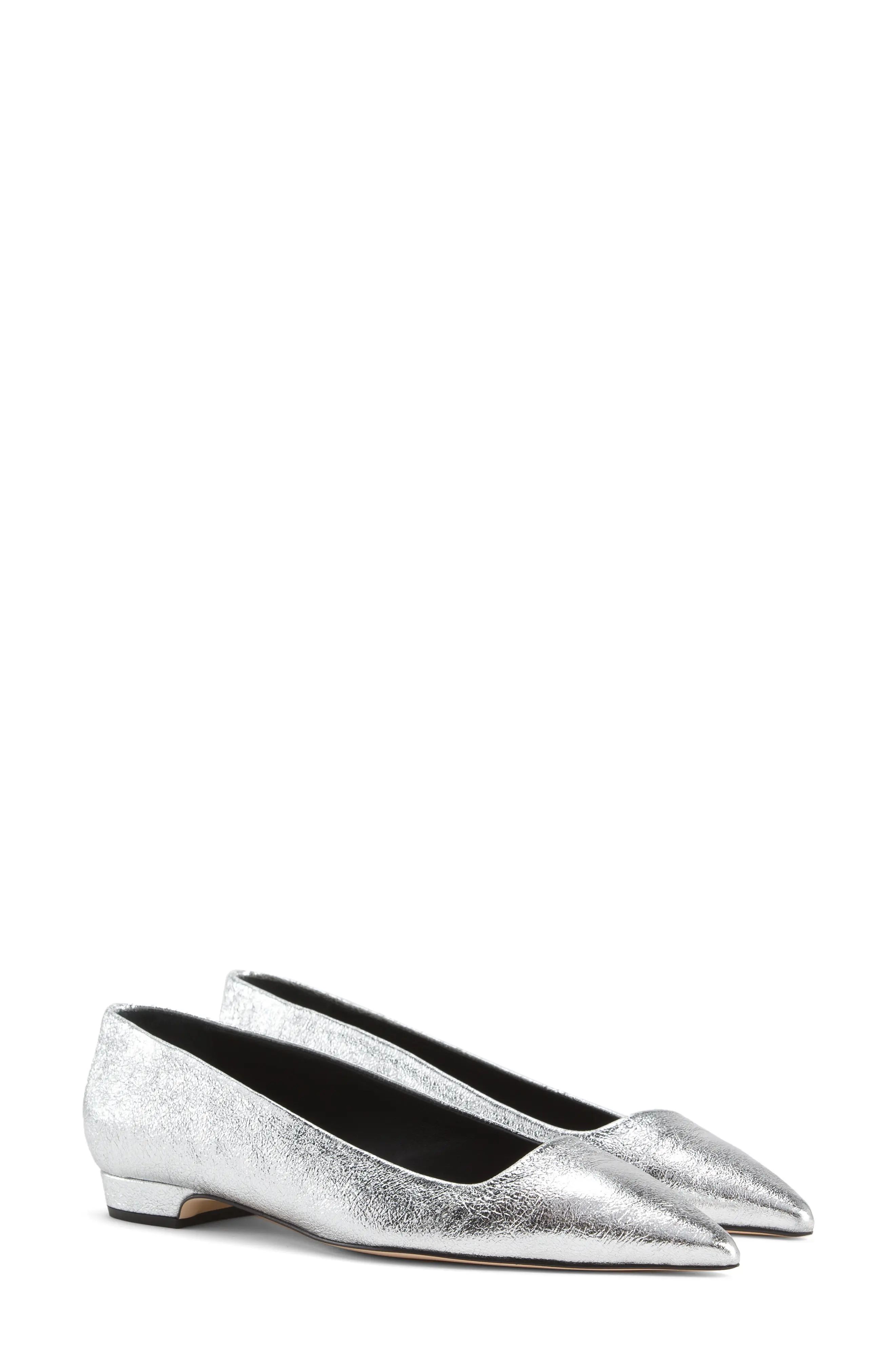 Women's Good American The Statement Flat, Size 10 M - Metallic (Nordstrom Exclusive) | Nordstrom